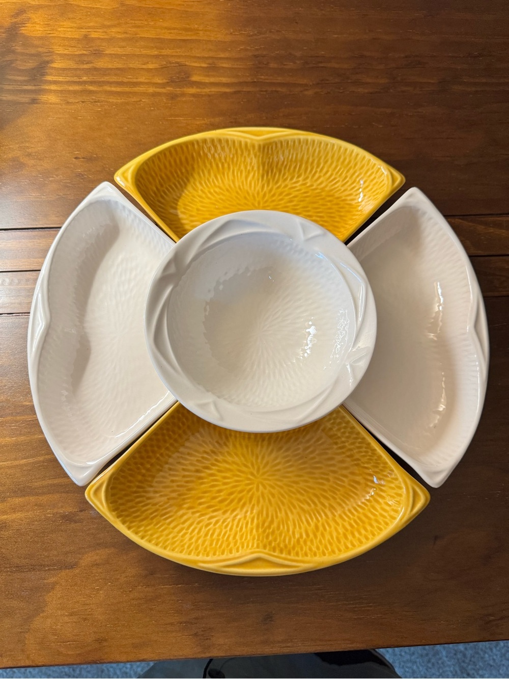 Vintage Maurice California Pottery 5-Piece Serving Bowl Set